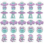 25 Pieces Alien Charms Pendant Resin Alien Cat Charm UFO Charms Mixed Shape for Jewelry Necklace Earring Making Crafts, Mixed Color, 38.8x26.5mm, Hole: 1.5mm(JX393A)