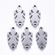 201 Stainless Steel Links Connectors, Laser Cut, Girl, Stainless Steel Color, 20.5x10x1.5mm, Hole: 1.6mm(STAS-S114-31)