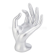 Resin Mannequin Hand Jewelry Display Holder Stands, OK Shaped Hand Ring Jewelry Organizer Rack for Ring, Bracelet, Watch, Gray, 7x9x16cm(RDIS-WH0009-015A)