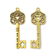 Tibetan Style Alloy Big Skeleton Key Pendants, Lead Free, Nickel Free and cadmium free, Antique Golden, 60mm long, 22mm wide, 2mm thick, hole: 2mm(X-GLF9750Y-NF)