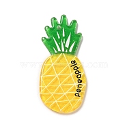 Acrylic Pendants, Fruits, Pineapple, 45x20x2mm, Hole: 2mm(OACR-R270-03H)