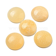Natural Yellow Jade Cabochons, Flat Round, 20~21.5x6~8mm(G-C115-02A-31)