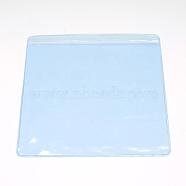 Square PVC Zip Lock Bags, Resealable Packaging Bags, Self Seal Bag, Azure, 14x14cm, Unilateral Thickness: 4.5 Mil(0.115mm)(OPP-R005-14x14)