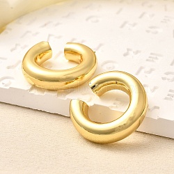 Rack Plating Brass Round Cuff Earrings, Long-Lasting Plated, Cadmium Free & Lead Free, Real 18K Gold Plated, 26x27x7.5mm(EJEW-R150-16G)