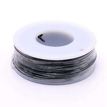 Matte Round Aluminum Wire, with Spool, Black, 15 Gauge, 1.5mm, 10m/roll