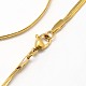 Trendy Men's 304 Stainless Steel Herringbone Chain Necklaces(NJEW-M074-C-01)-1