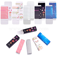 Rectangle Lipstick Paper Packaging Boxes, Lip Sample Lip Gloss Packaging Box, Mixed Color, 8.65x2.6x2.55cm, 5 Colors, 12pcs/color, 60pcs/set(CON-PH0001-91)