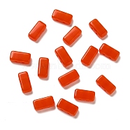 Opaque Acrylic Beads, Rectangle, Orange Red, 8x4x3mm, Hole: 1mm(OACR-M018-02A)