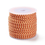 Macrame Cotton Cord, Braided Rope, with Plastic Reel, for Wall Hanging, Crafts, Gift Wrapping, Sandy Brown, 1.2mm, about 49.21 Yards(45m)/Roll(OCOR-B002-01A-15)
