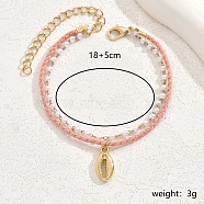 Shell Charm Multi-layer Rope Anklets for Women(FX0912-2)