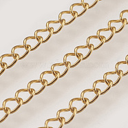 3.28 Feet Ion Plating(IP) Handmade 304 Stainless Steel Curb Chains, Soldered, Golden, 3.5x2.5x0.2mm(X-STAS-P200-11G)