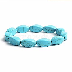 Turquoise Bracelet with Elastic Rope Bracelet, Male and Female Lovers Best Friend(DZ7554-21)