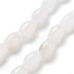 Natural Quartz Crystal Beads Strands, Rock Crystal Rice Beads, 12x8mm, Hole: 1.2mm, about 33pcs/strand, 15.94''(40.5cm)(G-B106-B16-01)