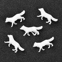 3D Resin Model, UV Resin Filler, Epoxy Resin Jewelry Making, Fox, White, 9x19.5x4mm(DIY-F064-01)