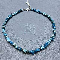 Natural Apatite Chip Beaded Necklaces for Women(IW6789-41)