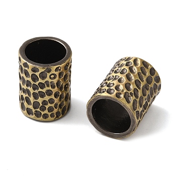 Rack Plating Brass Beads, Large Hole Beads, Cadmium Free & Lead Free, Column, Brushed Antique Bronze, 14.5x11.5mm, Hole: 8.5mm