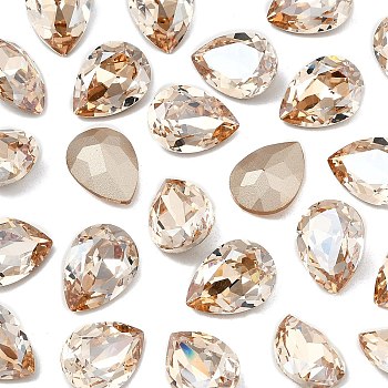 Preciosa&reg MAXIMA Crystal Fancy Stones, Czech Crystal, 435 16 301 Baroque Pear, Dura Foiling, 00030 235 Honey, 18x13mm