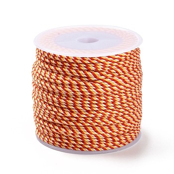 Macrame Cotton Cord, Braided Rope, with Plastic Reel, for Wall Hanging, Crafts, Gift Wrapping, Sandy Brown, 1.2mm, about 49.21 Yards(45m)/Roll
