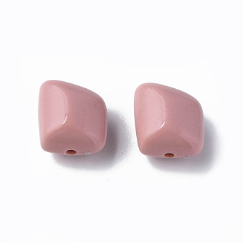 Opaque Acrylic Beads, Polygon, Pale Violet Red, 17.5x15.5x11mm, Hole: 2mm, about 230pcs/500g