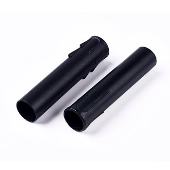Plastic Candle Light Socket Covers, Candle Sleeves Candelabra Base for Light, Black, 105x28.5x22mm, Hole: 20mm