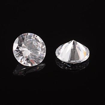 Clear Grade A Diamond Shaped Cubic Zirconia Cabochons, Faceted, 4x2.5mm