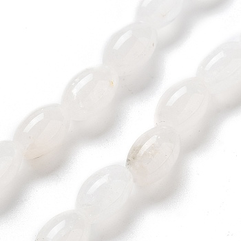 Natural Quartz Crystal Beads Strands, Rock Crystal Rice Beads, 12x8mm, Hole: 1.2mm, about 33pcs/strand, 15.94''(40.5cm)