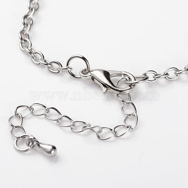 Cute Design Glass Wishing Bottle Pendant Necklaces(NJEW-JN01090)-4