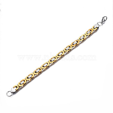201 bracelet chaîne byzantine en acier inoxydable pour homme femme(BJEW-S057-88A)-2