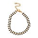 Enamel Ear of Wheat Link Chains Bracelet(BJEW-P271-02G-01)-1