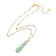 Double Pointed Synthetic Turquoise Pendant Necklace(NJEW-JN03720-01)-5