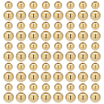 40Pcs 2 Styles 925 Sterling Silver Beads, Round, Golden, 3~4x2.5~3.5mm, Hole: 1.2~1.5mm(STER-AR0001-21)