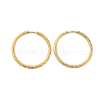 304 Stainless Steel Ring Earrings for Women, Golden, 34.5x2.5mm(EJEW-U020-12G)