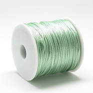 Nylon Thread, Rattail Satin Cord, Aquamarine, about 1mm, about 76.55 yards(70m)/roll(NWIR-Q010A-03)