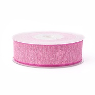 Polyester Ribbons, Flamingo, 1-1/2 inch(38mm), about 100yards/roll(91.44m/roll)(SRIB-L051-38mm-C006)