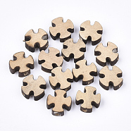 Natural Wooden Beads, Cross, Tan, 12.5x12.5x4.5mm, Hole: 1.8mm(WOOD-S050-40)
