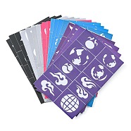 Removable Temporary Tattoos Paper Stickers, Cool Body Art, Mixed Shapes, Black, 120x80mm(AJEW-WH0026-A20)