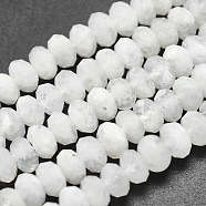 Natural Rainbow Moonstone Beads Strands, Rondelle, Faceted, 6~6.5x4mm, Hole: 1mm, about 100pcs/strand, 15.3 inch(39cm)(G-O170-67A)
