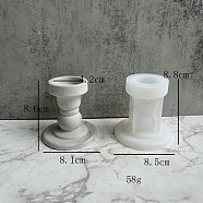 DIY Roman Pillar Candlestick Silicone Molds, for Plaster, Cement Craft Making, White, 85x88mm, Inner Diameter: 40mm(DIY-C056-06C)