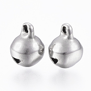304 Stainless Steel Bell Charms, Stainless Steel Color, 13x10x9mm, Hole: 2mm(X-STAS-K154-D-51P)