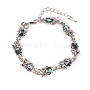 Owl Natural Abalone Shell/Paua Shell Link Bracelets for Women(FS5984-9)