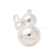 925 Sterling Silver Solid Gourd Charms, Antique Silver, 11.5x8x7mm, Hole: 2.7x3.3mm(STER-D300-07S)