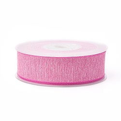 Polyester Ribbons, Flamingo, 1-1/2 inch(38mm), about 100yards/roll(91.44m/roll)(SRIB-L051-38mm-C006)