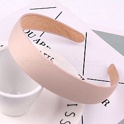 Wide Cloth Hair Bands, Solid Simple Hair Accessories for Women, Creamy White, 145x130x28mm(OHAR-PW0001-159K)