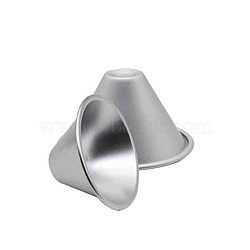 Aluminum Cone Shaped Baking Molds, Quick Release Baking Pan, Silver, 110x62mm(BAKE-PW0001-017A)