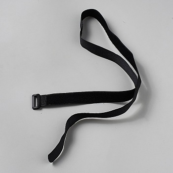 Reusable Fibre Cable Ties, with Self-Adhesive, for Earbud Headphones Phones Wire Wrap Management, Black, 1030x32x5mm