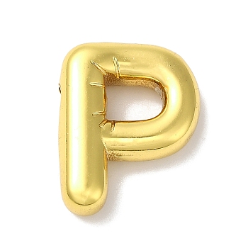 Ion Plating(IP) 304 Stainless Steel Pendants, Letter Charm, Letter P, 19x15x5mm, Hole: 2.5x2mm