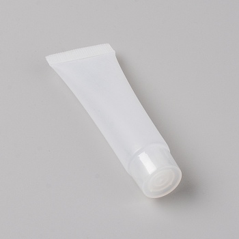 15ML Soft Plastic Travel Tubes, Empty Refillable Squeeze Bottle Container, with Screw Caps, White, 1.9x8.4cm, Capacity: 15ml(0.51fl. oz)