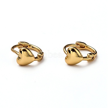 Brass Huggie Hoop Earrings(EJEW-H121-08G)-2