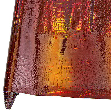 Laser Crocodile Pattern PVC Leather Fabirc(FIND-WH20026-011O)-1