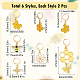 Bee & Flower Locking Stitch Markers(HJEW-SC0001-34)-2